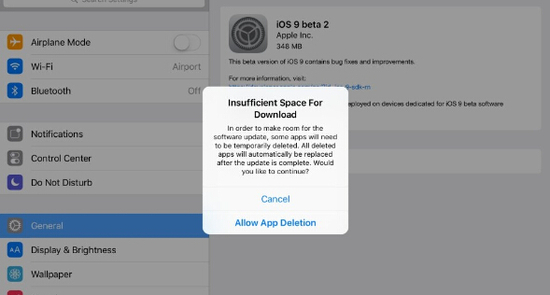 iOS9可刪app為系統(tǒng)升級(jí)騰空間
