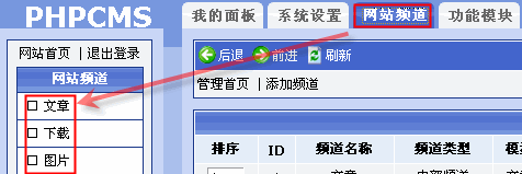 Phpcms標(biāo)簽說明