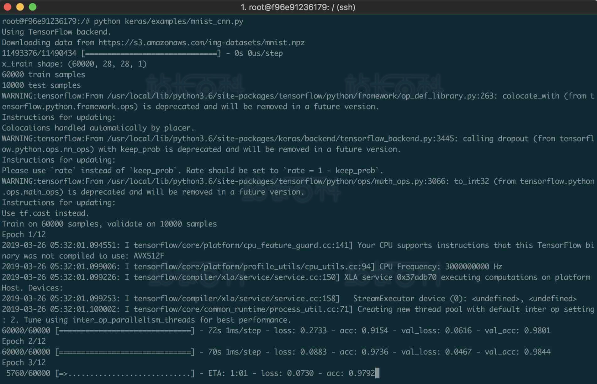 使用Deep Learning Containers運行TensorFlow訓(xùn)練
